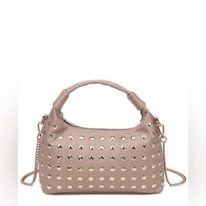 Stylish Beige Studded Women's Bag